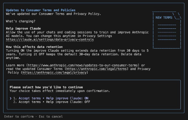 Антропик начинают принудительный сбор данных для тренировки моделей

В чем тут суть

Если произойдет