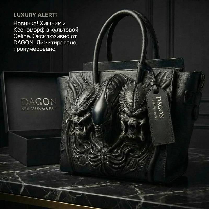 Сумку с ХИЩНИКОМ и КСЕНОМОРФОМ сделали дизайнеры из Питера  это лимитка, которую дарят настоящим мод