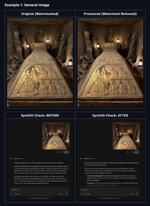 Удаляем вшитую вотермарку (SynthID) с картинок, сгенерированных в Nano Banana Pro

Спасибо @ysalimov