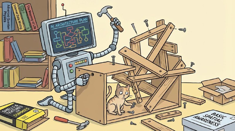 У LLM есть известная особенность  они плохо умеют в пространственное мышление. 

То есть они могут д