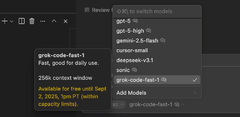 НОВАЯ ПУШКА ДЛЯ ВАЙБКОДЕРОВ: Grok Code Fast 1

Только что затестил новую модель от xAI  и это просто