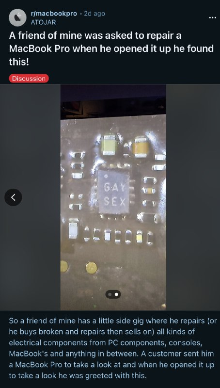 Юзеров Apple начали ПОМЕЧАТЬ  реддитор рассказал, что его другу принесли MacBook Pro на ремонт. Когд