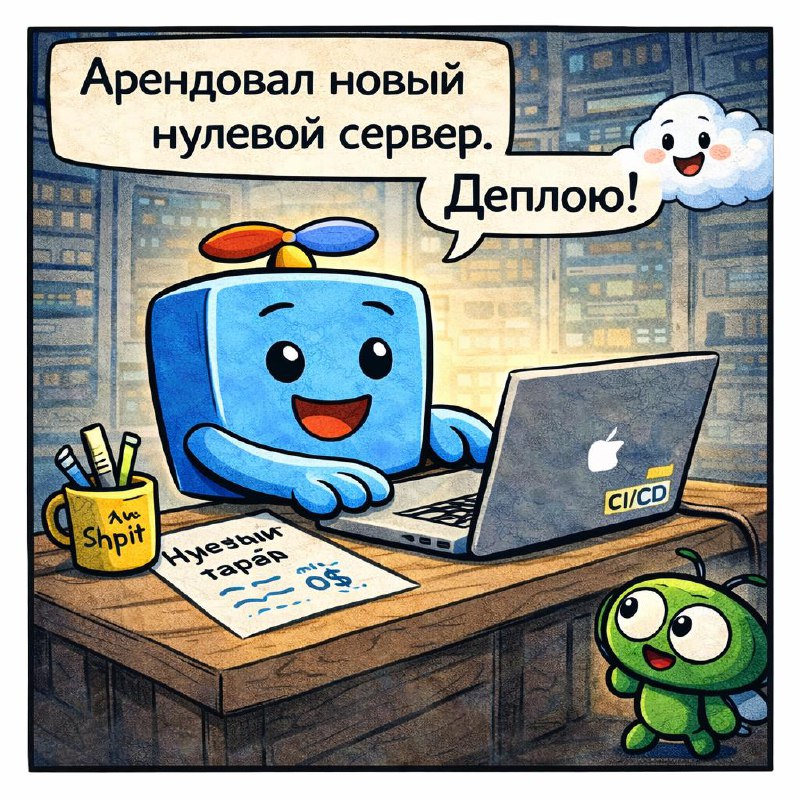 Приключения Деплоя и его друзей

Пока собирается контейнер, начал рисовать коммиксы.

Коммикс должен