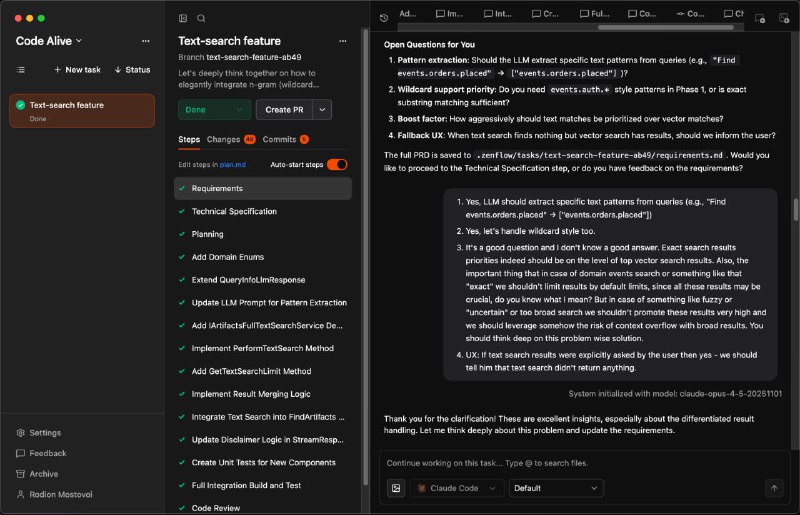 2 часа до митапа по Zenflow и SDD

PRDспека to production-ready code за ваншот — это реальность Если