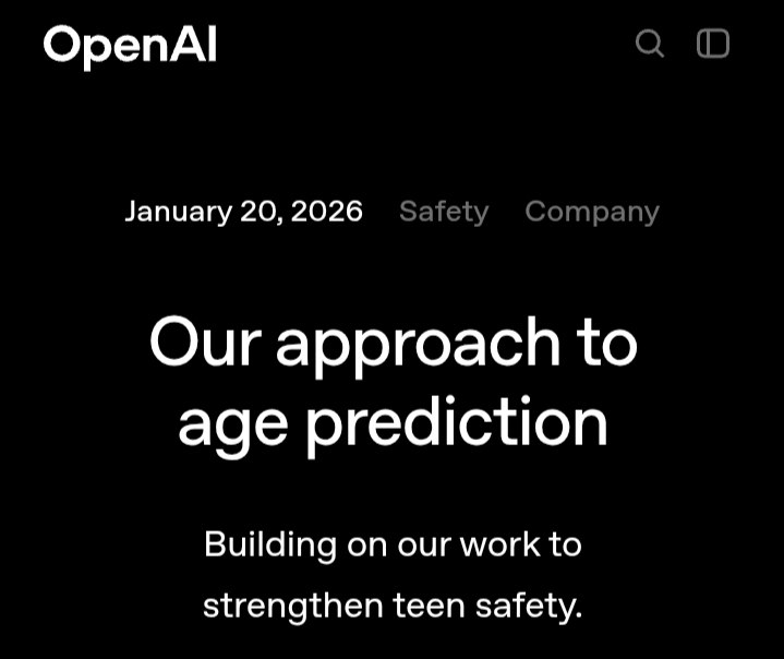 OpenAI внедряет предиктивное определение возраста

Компания OpenAI начала раскатывать в ChatGPT моде