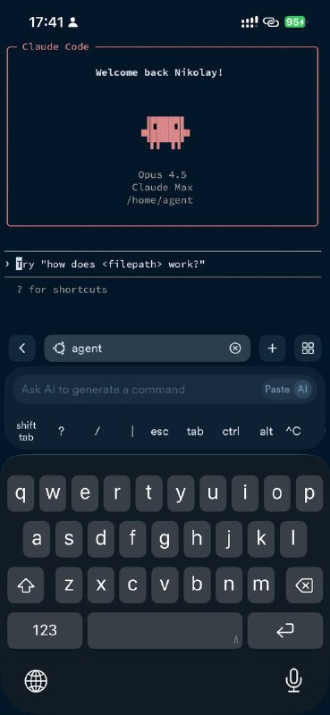 Кодинг-агент в телефоне (ч.1)

Частый вопрос в ИИ чатиках  как работать с ИИ агентом с телефона. Еди