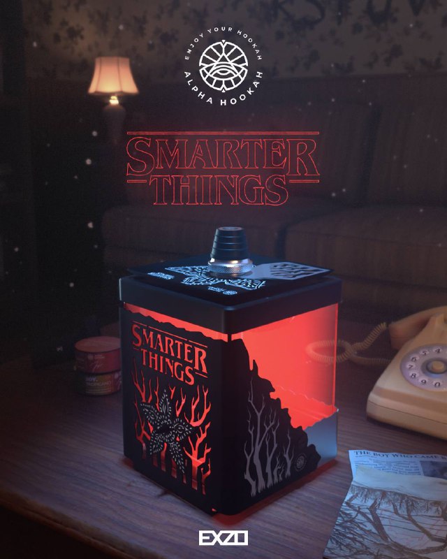 Кальян с чашей-ДЕМОГОРГОНОМ из Очень странных дел дропнули Alpha Hookah  корпус шедевра выглядит, ка