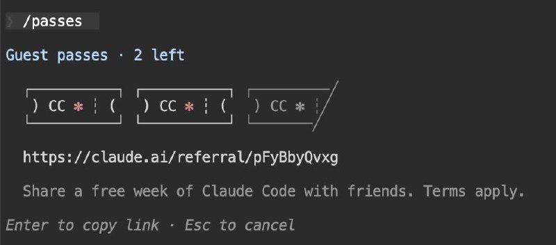 Продолжаю раздавать бесплатную неделю использования Claude Code

Осталось еще 2 приглоса:

https:cla