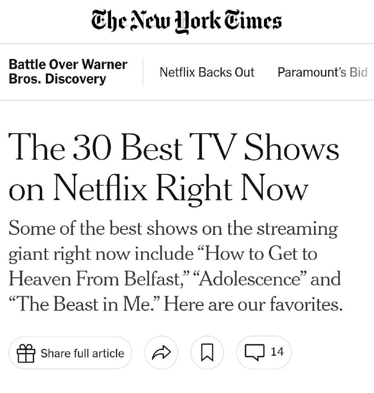 Сразу 30 топовых сериалов от Netflix собрали The New York Times. Эксперты собрали самые хайповые тай