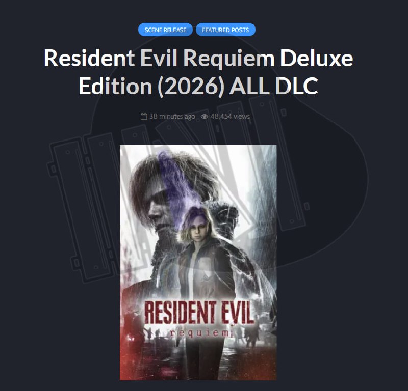 Resident Evil Requiem взломали  хакеры нагнули защиту Denuvo всего за 1 час.

Пока игра работает тол