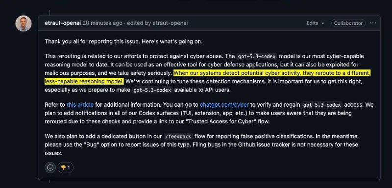 Codex может скатываться на более простую модель: что это и как вернуть GPT-5.3-Codex
Если Codex вне