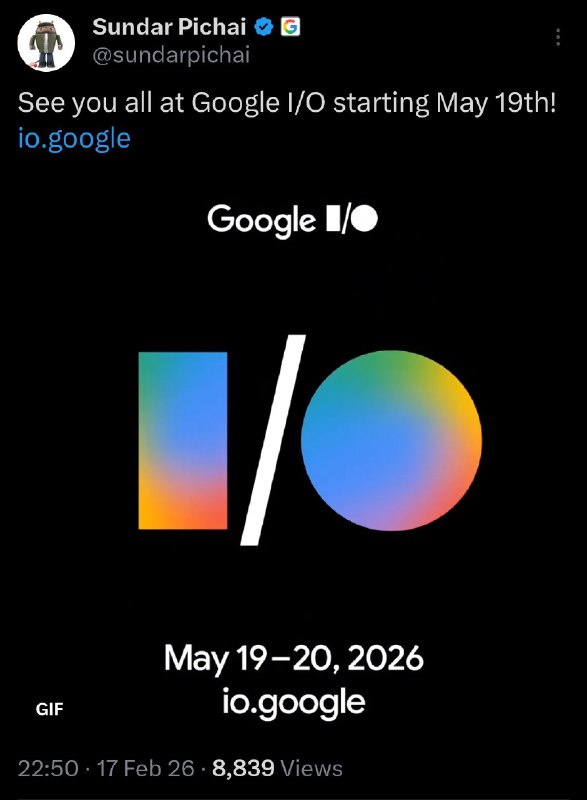 Google IO пройдет 1920 мая

Google официально анонсировала даты главной конференции разработчиков. М