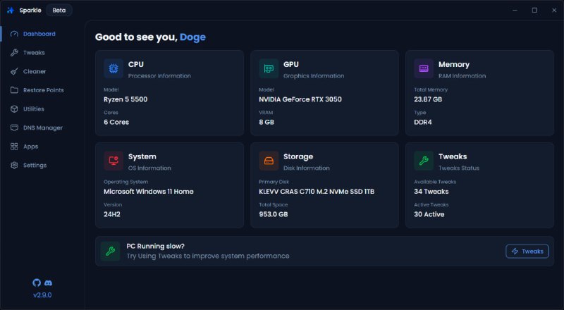РАЗГОНЯЕМ свой ПК на максимум  нашли ТОПОВОЕ приложение Sparkle на GitHub, которое очистит весь комп