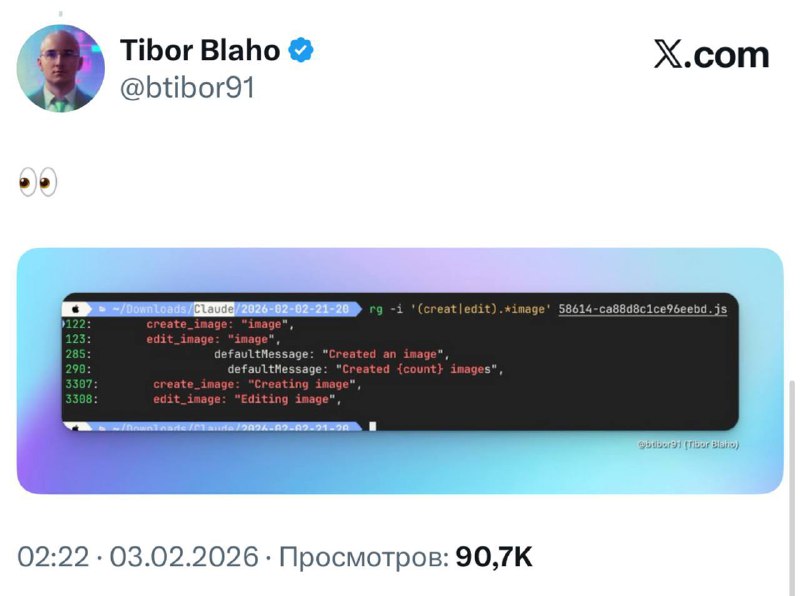Anthropic могут показать свою модель генерации фото вместе Sonnet 5

Появились утечки из кода о якоб