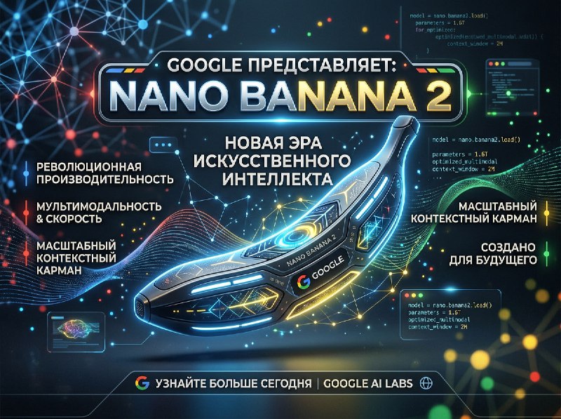 Nano Banana 2 — теперь это Pro на скорости Flash!

Google объединили интеллект Nano Banana Pro и ско