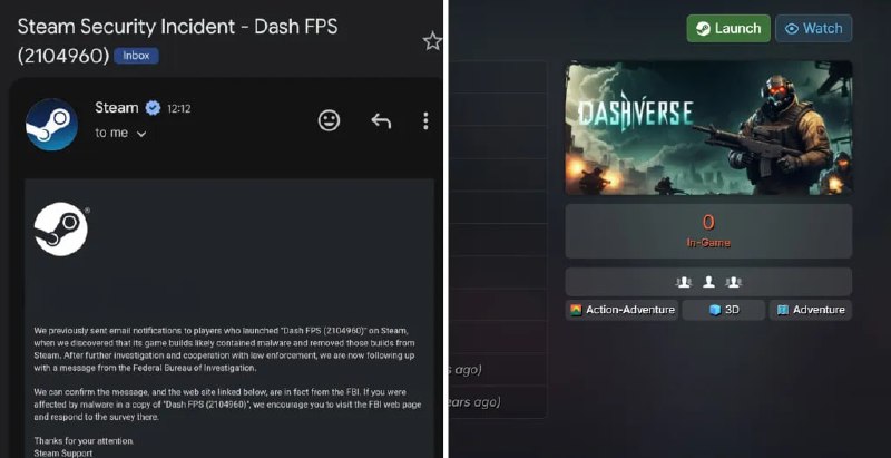 ВИРУСЫ нашли в играх Steam  ФБР отыскали опаснейшие киберугрозы в ДЕСЯТКАХ популярных тайтлов. 

Ока