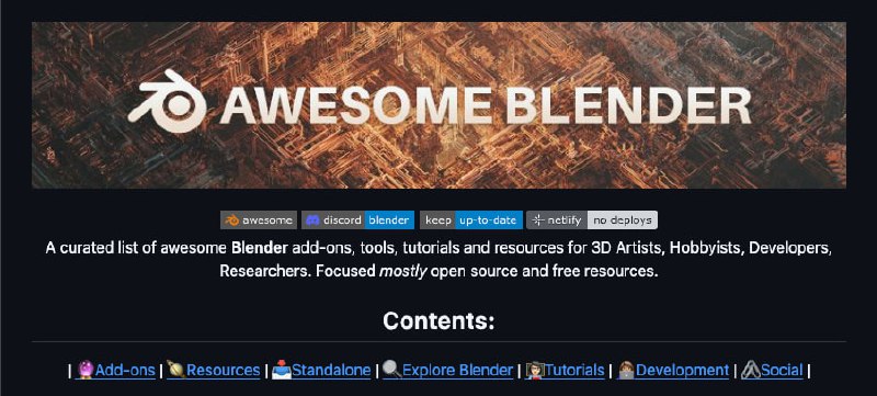 МЕГАПОДБОРКА для 3D-художников и дизайнеров  авторы собрали десятки полезных аддонов для Blender и С