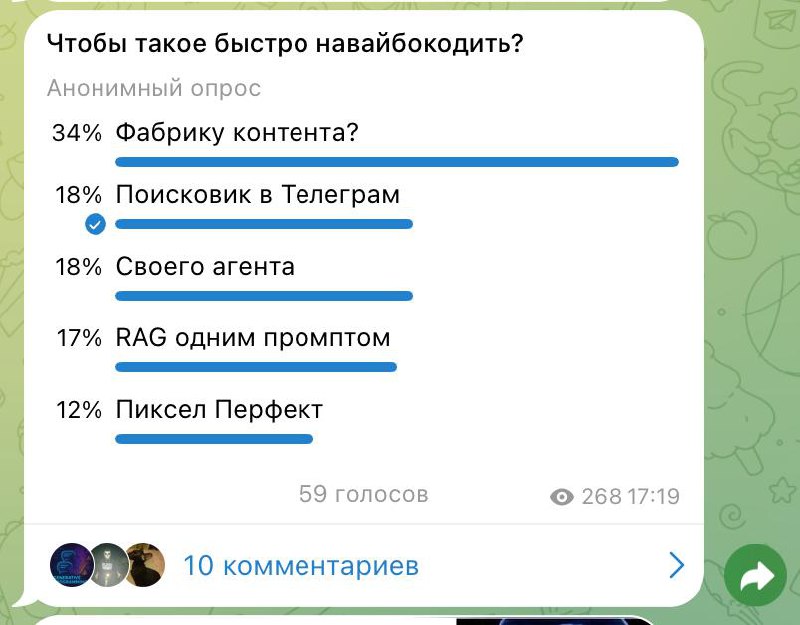Очень удивлен, сколько людей проголосовали за фабрику контента

Но раз публика просит — надо делать.
