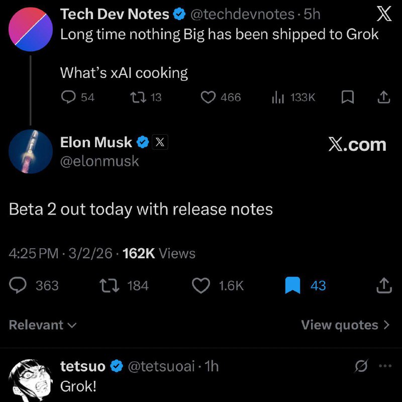 Grok 4.20 Beta 2 выйдет сегодня  Маск

 ForgetMe  Boosty

Приобрести подписку на любые сервисы
 @for