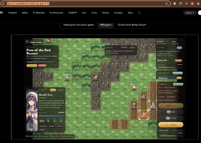 Любопытные примеры игр выложил sama в новый GPT-5.4

Меня прямо зацепило. Но во промпты там есть не