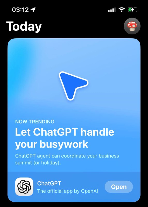 В App Store попалась реклама ChatGPT, где продвигают их режим агента

Напоминаю, что он вышел ещё в