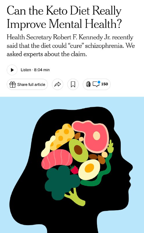 Кето-диета  УБИЙЦА депрессии и даже ШИЗОФРЕНИИ, заявили ученые. Специалисты The New York Times проан