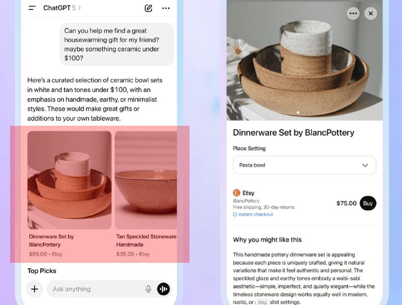 OpenAI разваливается  в ChatGPT свернули фичу покупок внутри бота. Оказалось, что люди готовы общать
