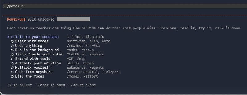 Команда powerup интерактивные уроки по возможностям Claude Code с анимированными демо
Наконец-то и