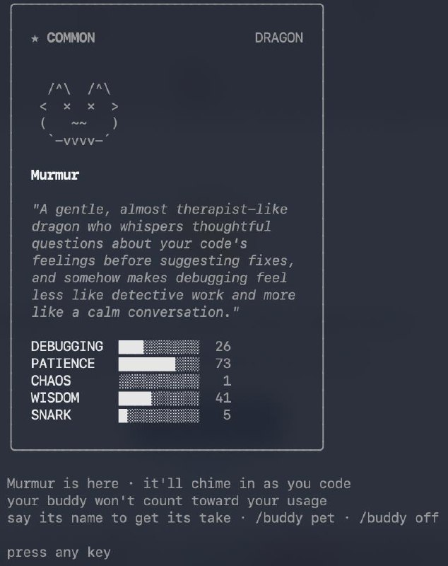 Что ж. Дракон по имени Murmur.
Любители ММО говорят, что теперь надо новый аккаунт заводить в попы