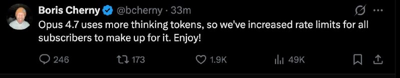 Несколько дополнений к сегодняшним постам:

1) Anthropic подняли лимиты на всех планах (ура)
2) для